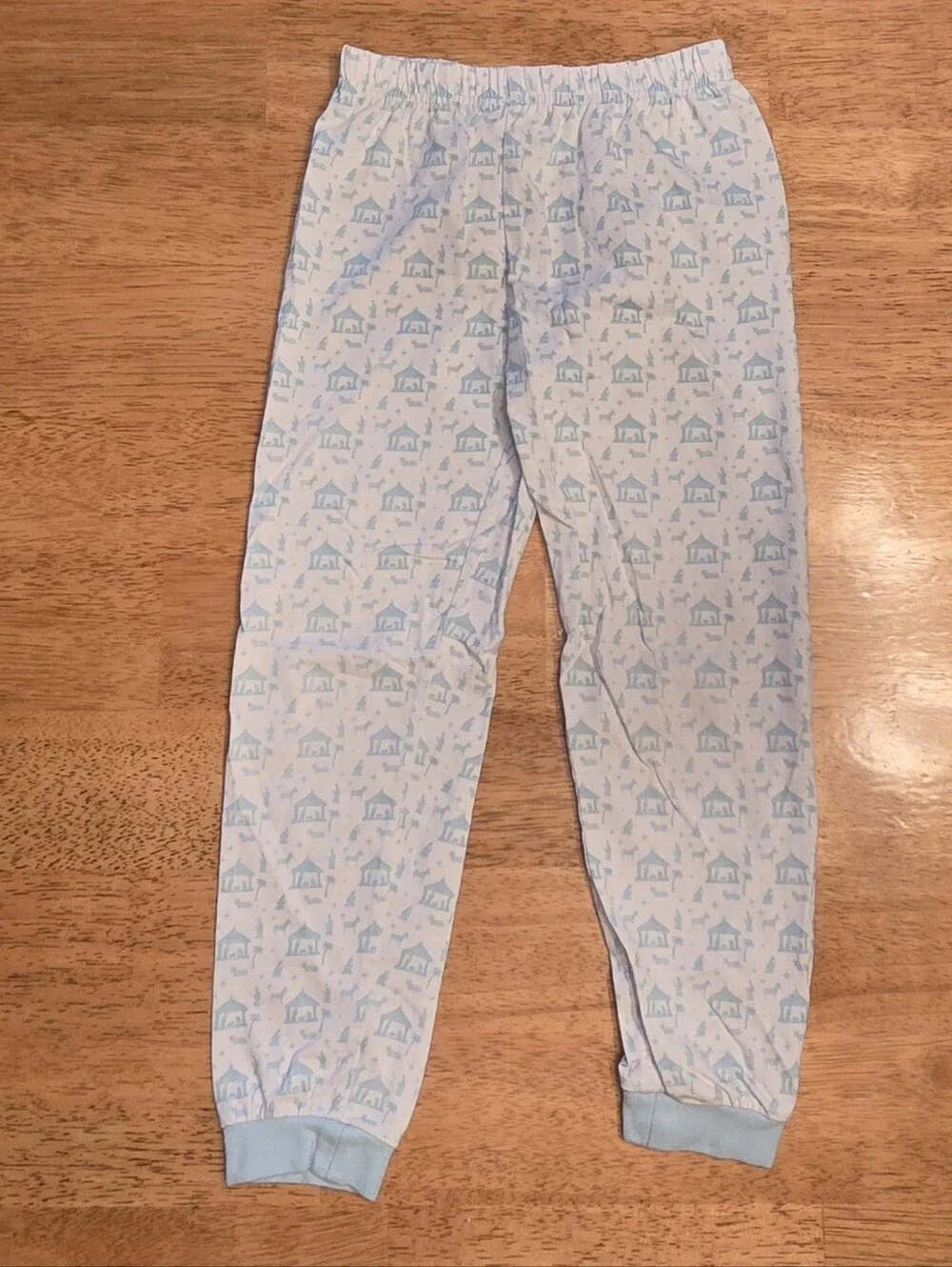 Jelly Beans Pale Blue Nativity Scene Two-Piece Pajama Set